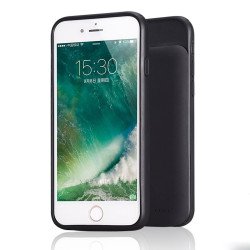 iPhone 8 Plus / 7 Plus / 6s Plus / 6 Plus Portable Power Charging TPU Full Case 5000 mAh (Black)